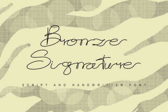 Bronze Signature: A Refined Script Typeface for Editors