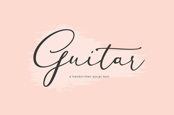 Guitar Font: A Delicate Script for Editorial Design