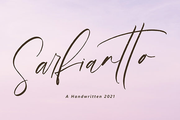 Sarfiantto: A Handwritten Typeface for Elegant Editorial Design